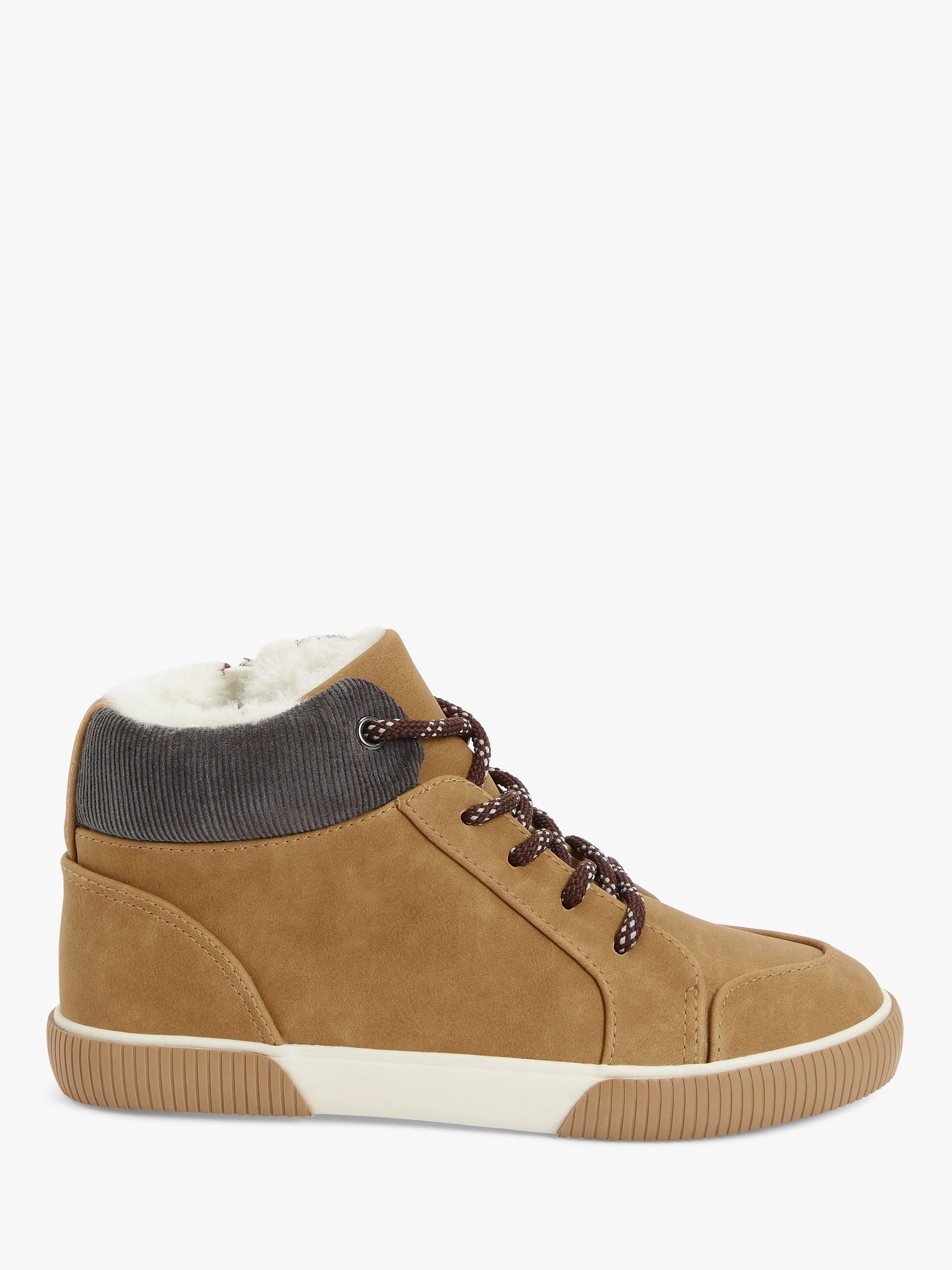 John Lewis Kids' Ted High Top Trainers, Tan