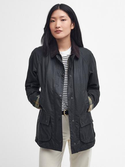 Barbour Beadnell Waxed Jacket, Sage