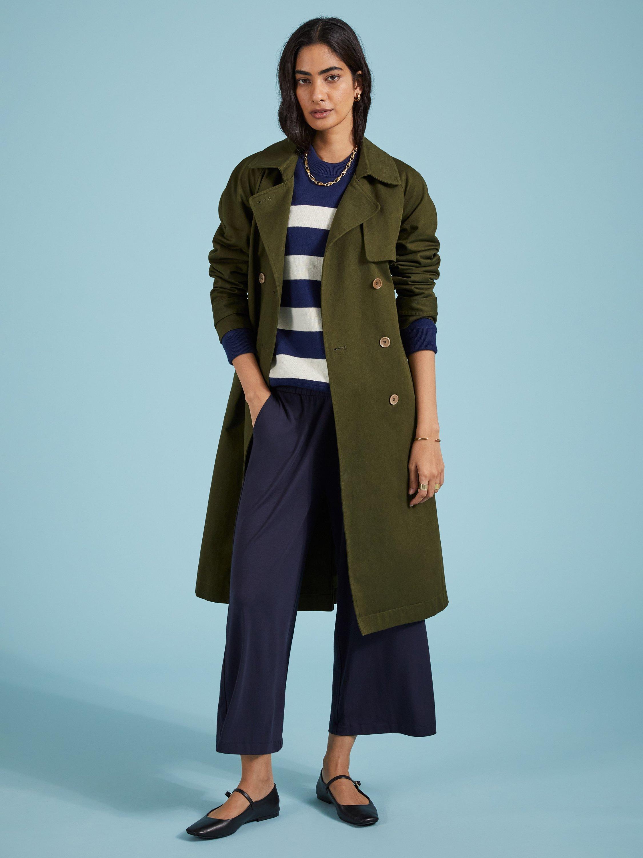Baukjen Cropped Palazzo Trousers, Classic Navy