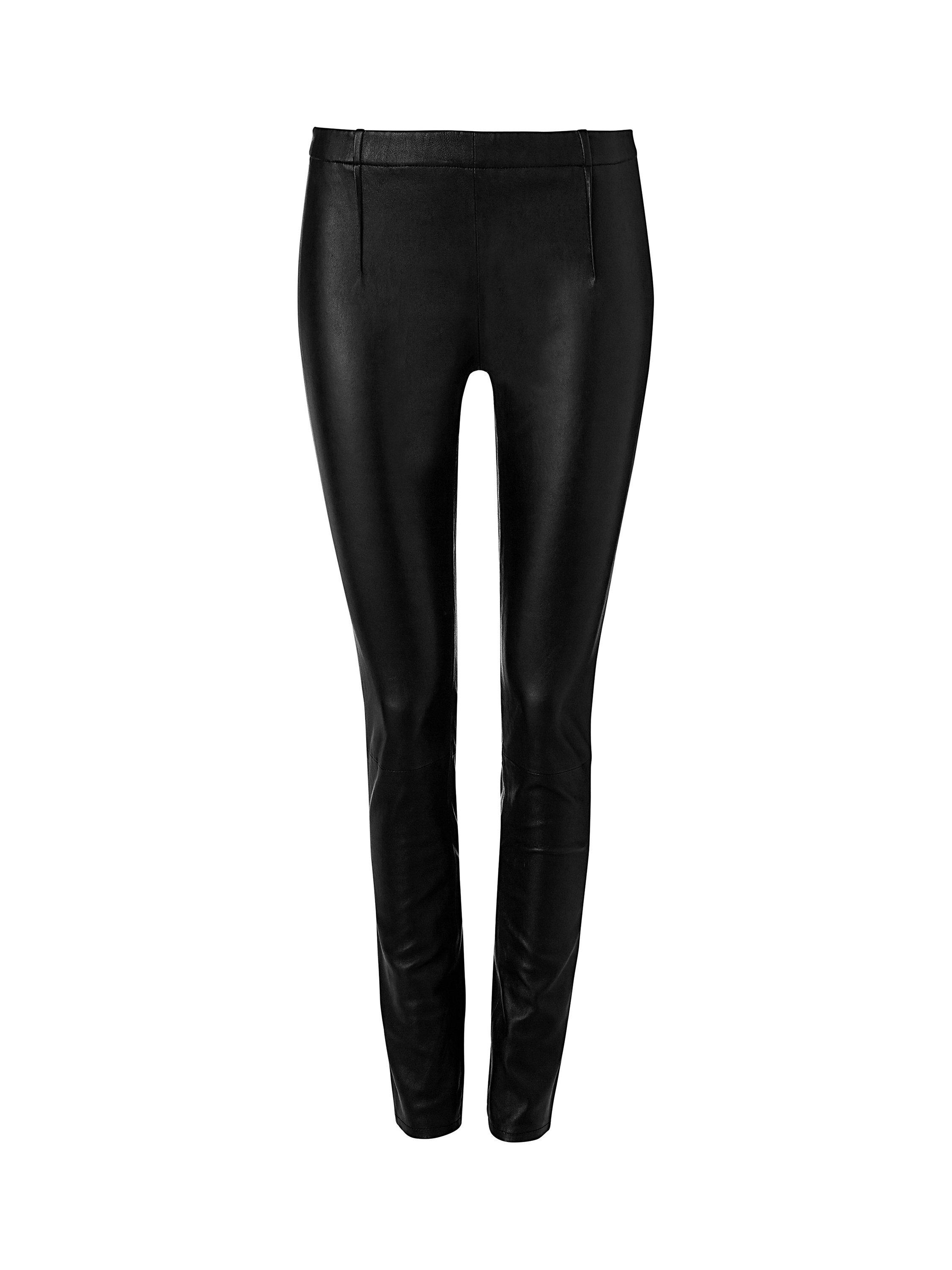 Product image 4 of 6, which shows Baukjen Liv Leather Leggings, Caviar Black, 6