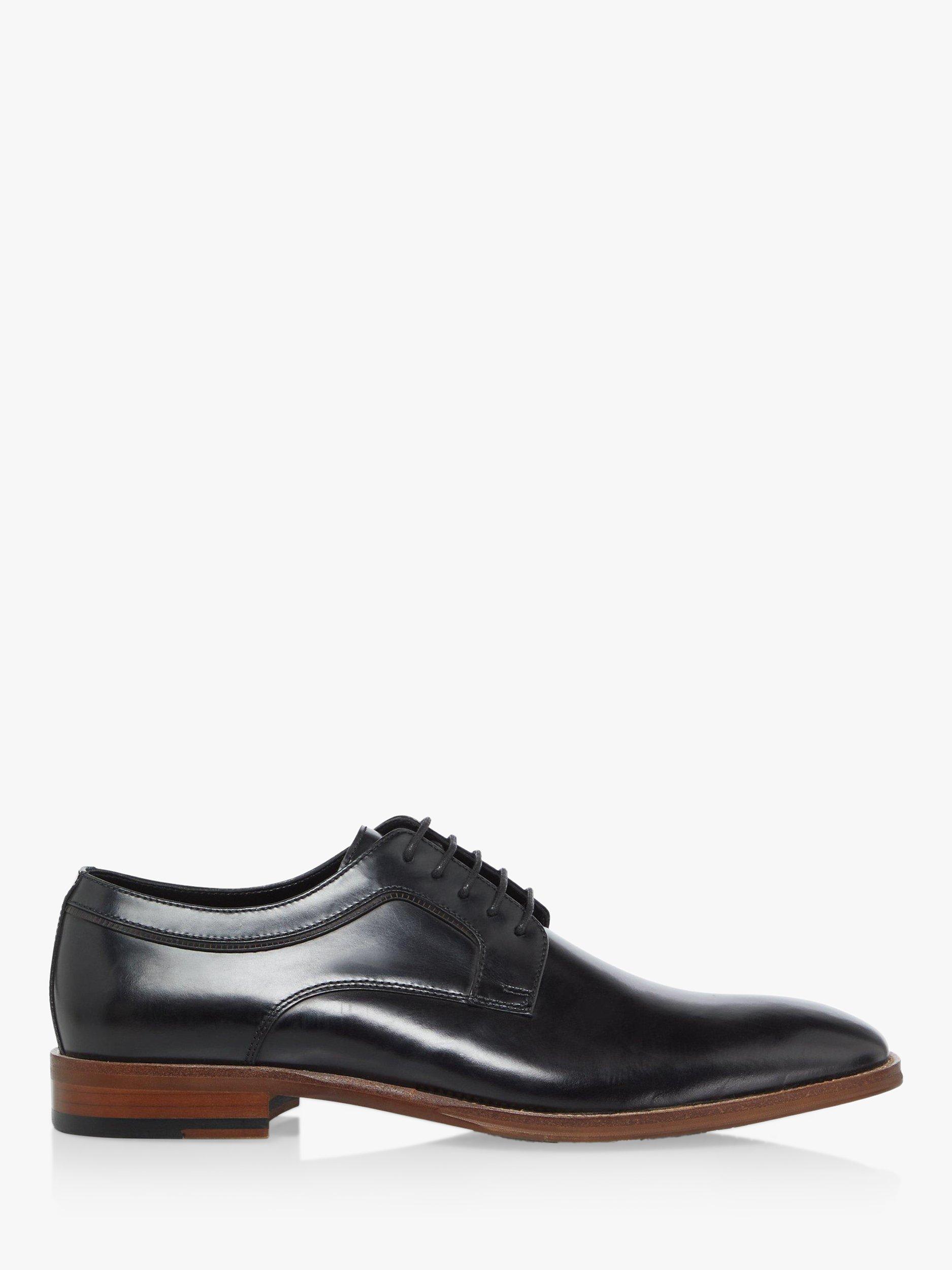 Dune Sparrows Leather Gibson Shoes, Black-leather