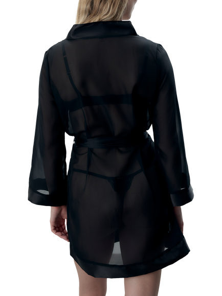 Bluebella Mid-Length Chiffon Kimono - view 2, Black