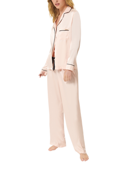 Bluebella Claudia Satin Trouser Pyjama Set, Pale Pink, Pale Pink