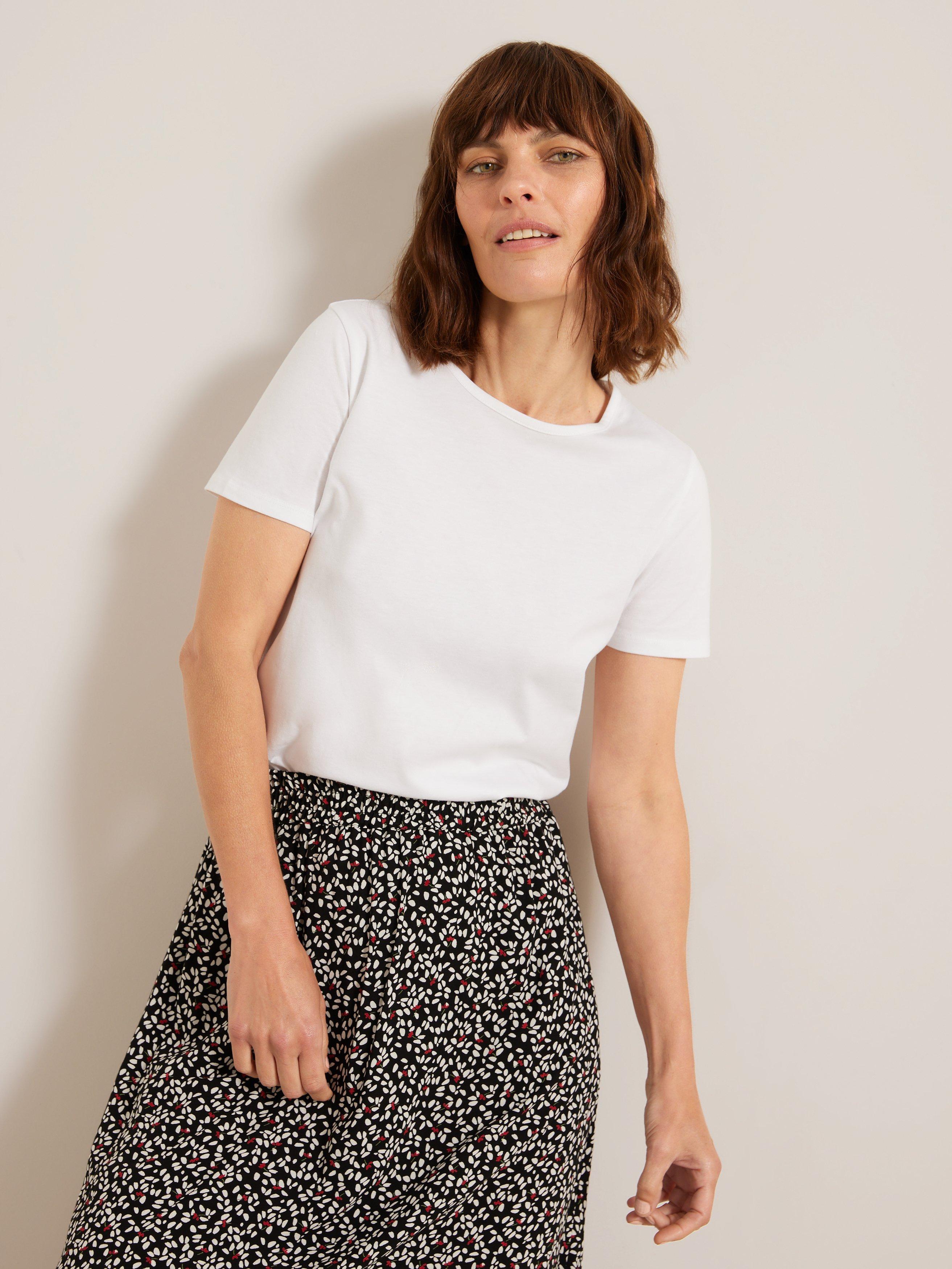 John Lewis Perfect Basic T-Shirt, White, 8