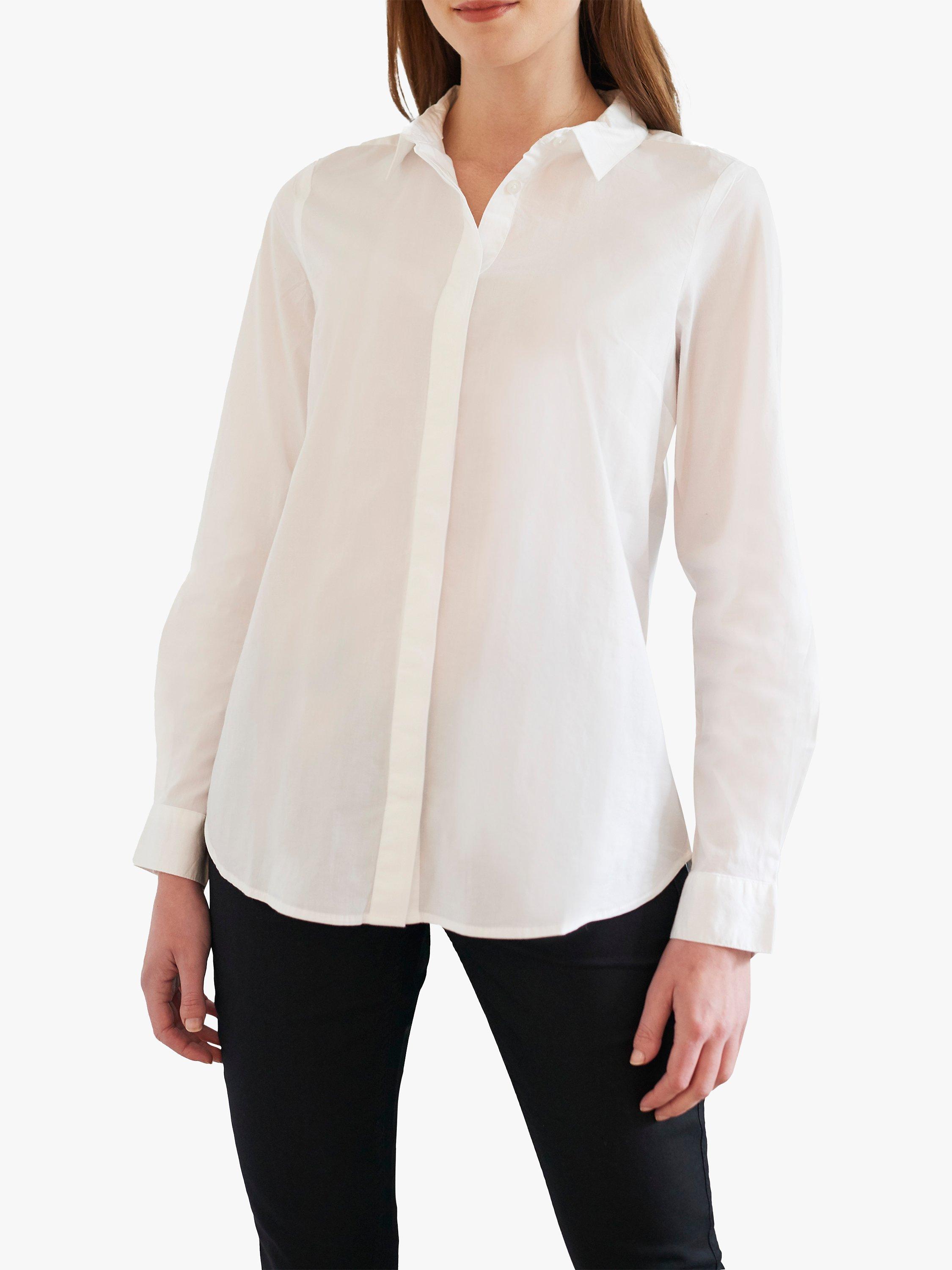 Product image 1 of 3, which shows Great Plains Oxford Cotton Shirt, White, 8
