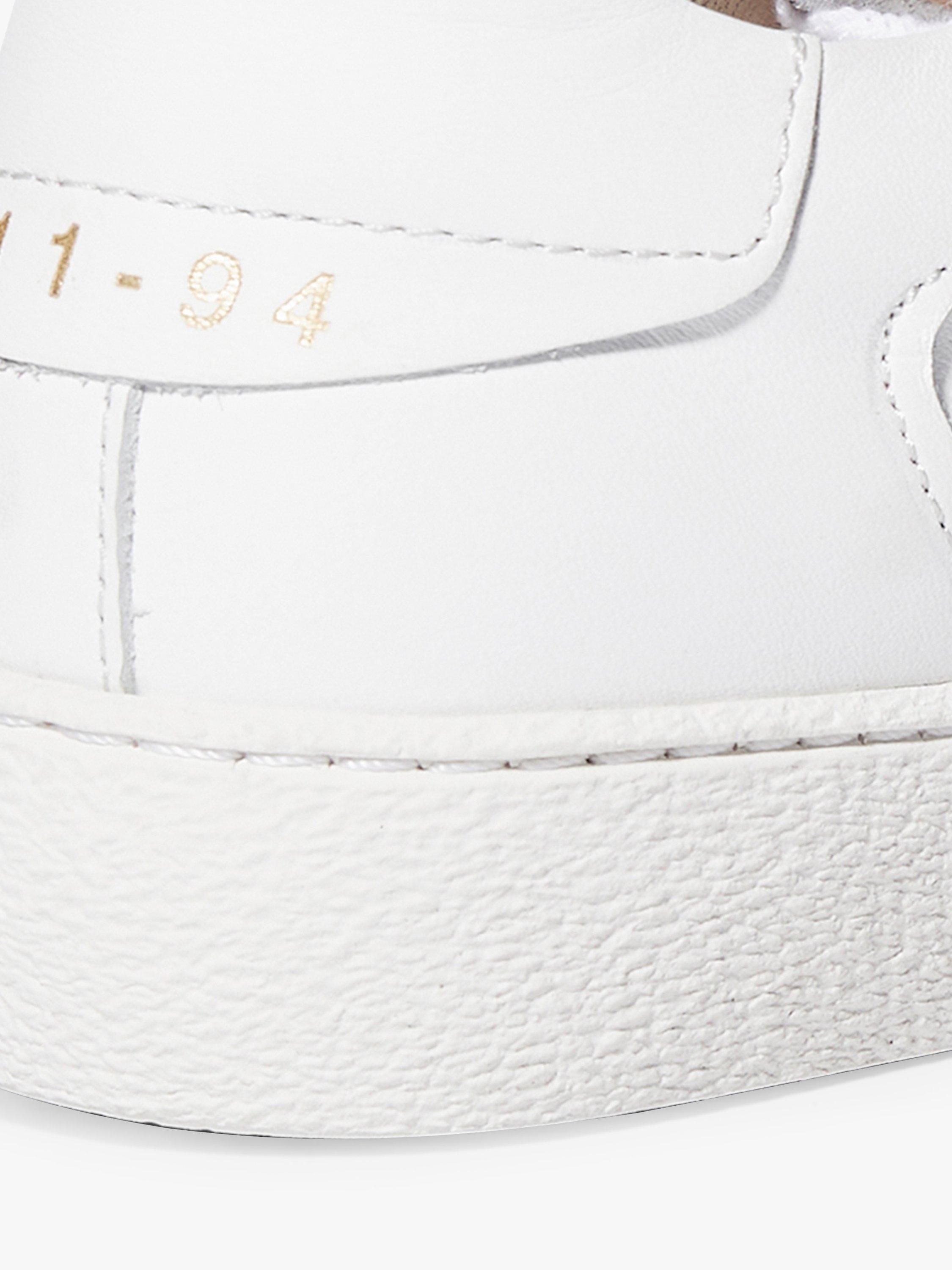 Product image 9 of 9, which shows AllSaints Sheer Leather Lace-Up Trainers, White, 6