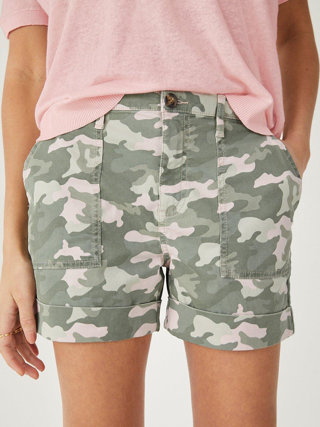 HUSH Chino Shorts, Pink/Camo