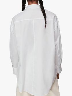 Whistles Oversized Cotton Shirt - view 2, White