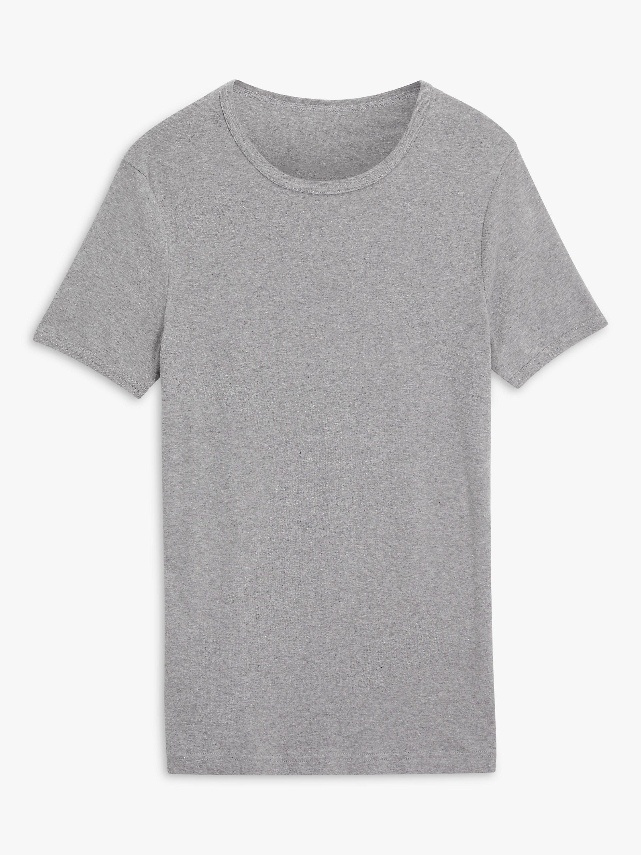 John Lewis Jersey Organic Cotton Short Sleeve Vests, Pack of 2