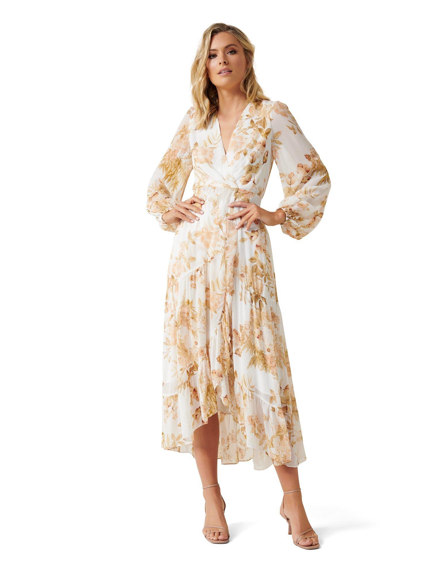 Forever New Lola Floral Maxi Dress, Tonal Botanics
