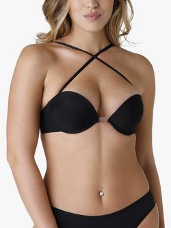 Wonderbra Multi Positions Moulded Plunge Bra - view 2, Black