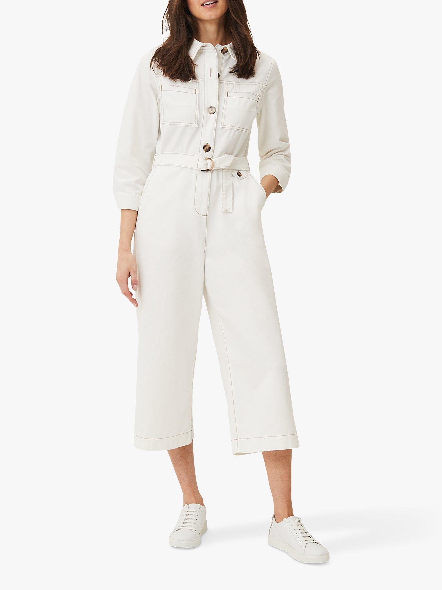 Phase Eight Kirsty Denim Jumpsuit, White