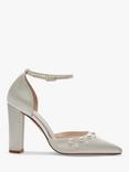 Rainbow Club Maya Pearl Embellished Satin Court Shoes, Ivory