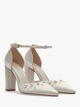 Rainbow Club Maya Pearl Embellished Satin Court Shoes, Ivory