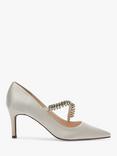 Rainbow Club Crystal Satin Court Shoes, Ivory