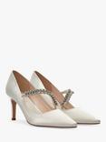 Rainbow Club Crystal Satin Court Shoes, Ivory