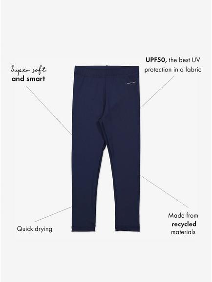 Polarn O. Pyret Kids' UV Swimming Trousers, Navy - view 2, Navy
