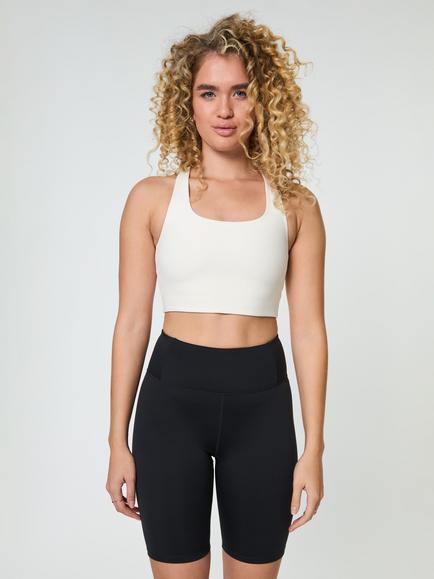 Girlfriend Collective Paloma Longline Sports Bra, Ivory