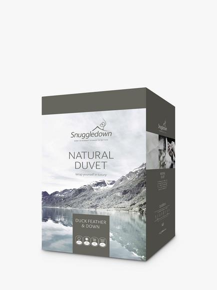Snuggledown Natural Duck Feather and Down Duvet, 4.5 Tog - view 2, White