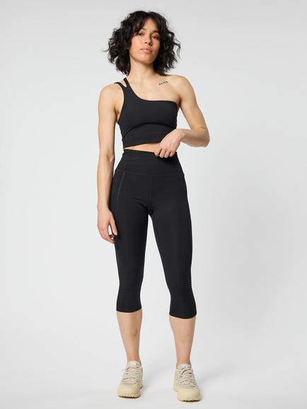 Girlfriend Collective High Rise Capri Leggings, Black