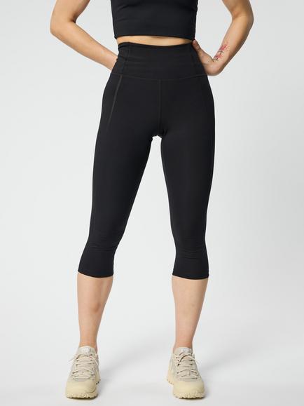 Girlfriend Collective High Rise Capri Leggings - view 2, Black