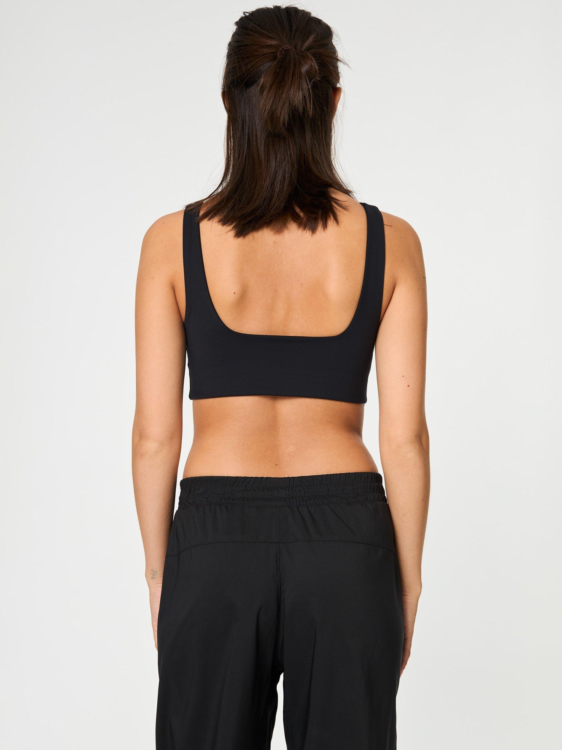 Product image 3 of 5, which shows Girlfriend Collective Tommy Sports Bra, Black, XXS