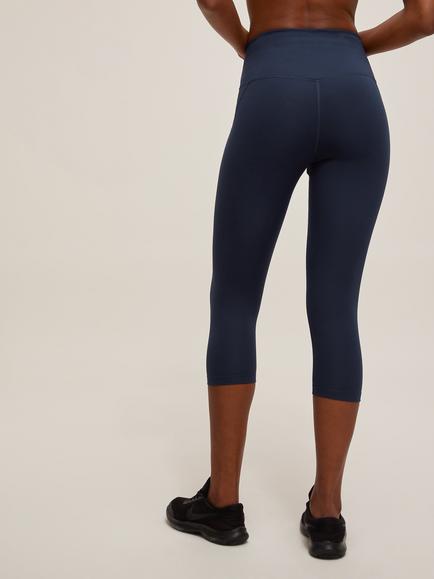 Girlfriend Collective High Rise Capri Leggings - view 2, Navy