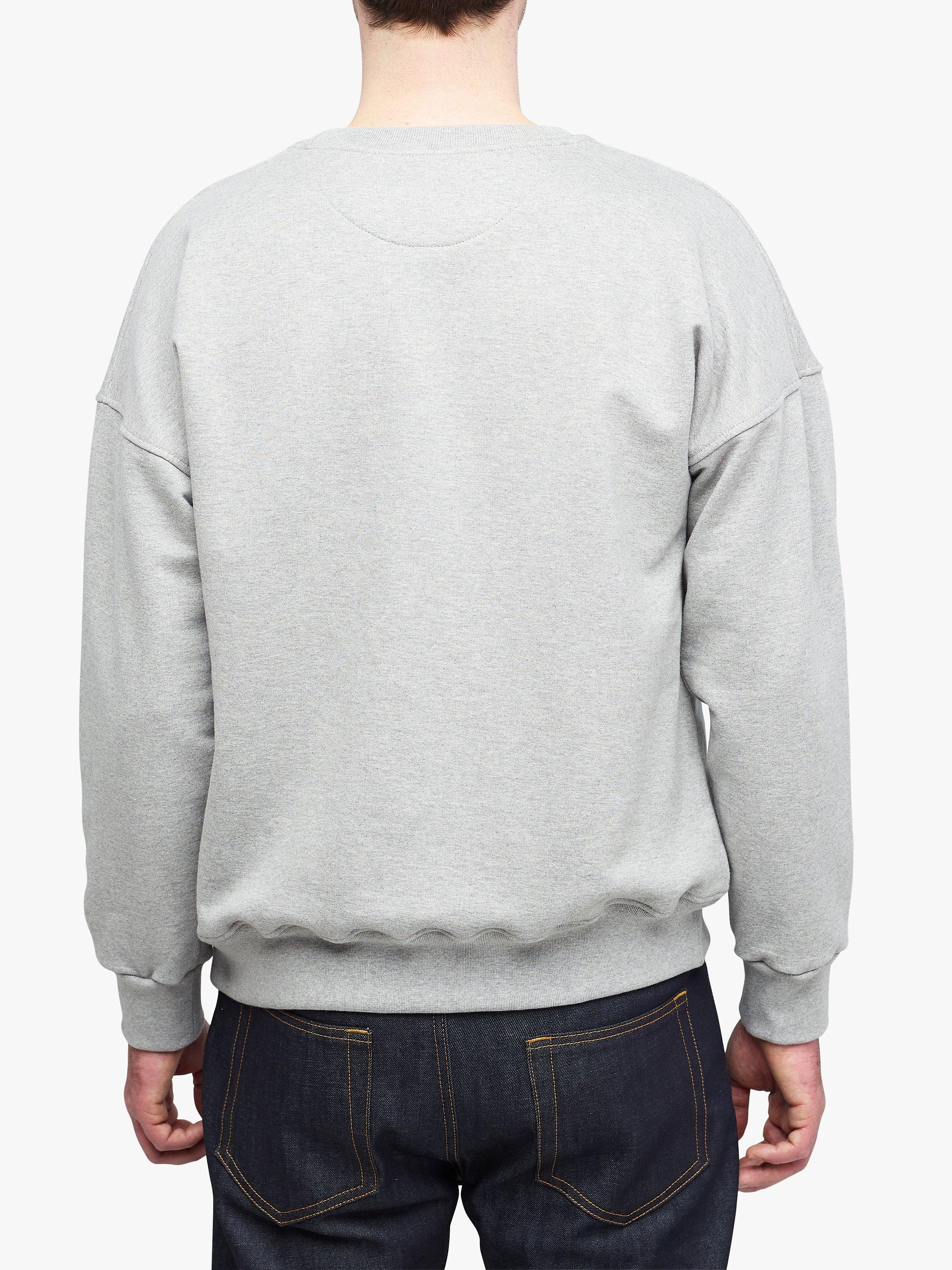 Product image 2 of 7, which shows Community Clothing Cotton Crew Drop Shoulder Sweatshirt, Grey Marl, S