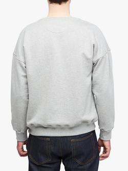 Community Clothing Cotton Crew Drop Shoulder Sweatshirt - view 2, Grey Marl