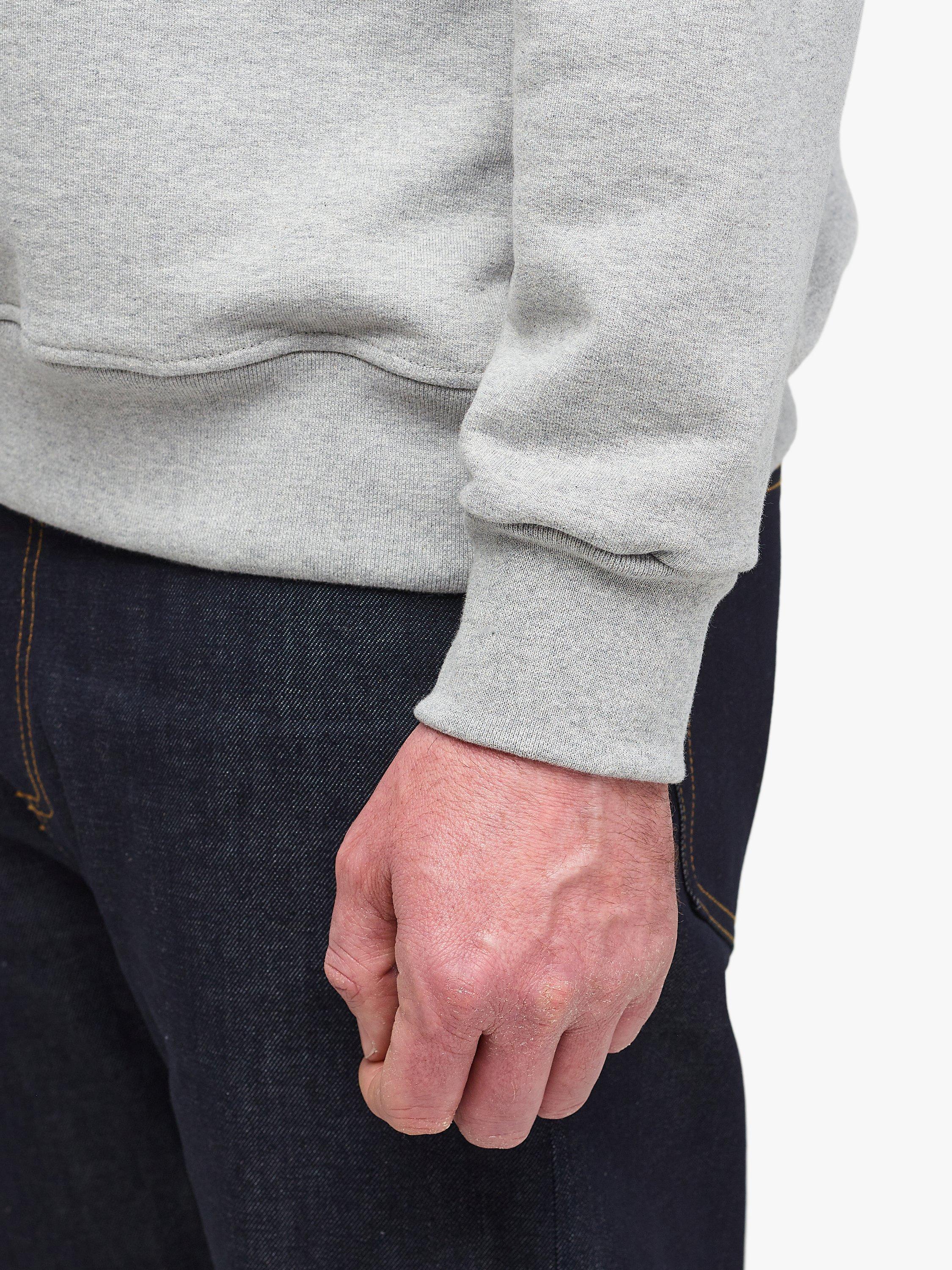 Product image 5 of 7, which shows Community Clothing Cotton Crew Drop Shoulder Sweatshirt, Grey Marl, S