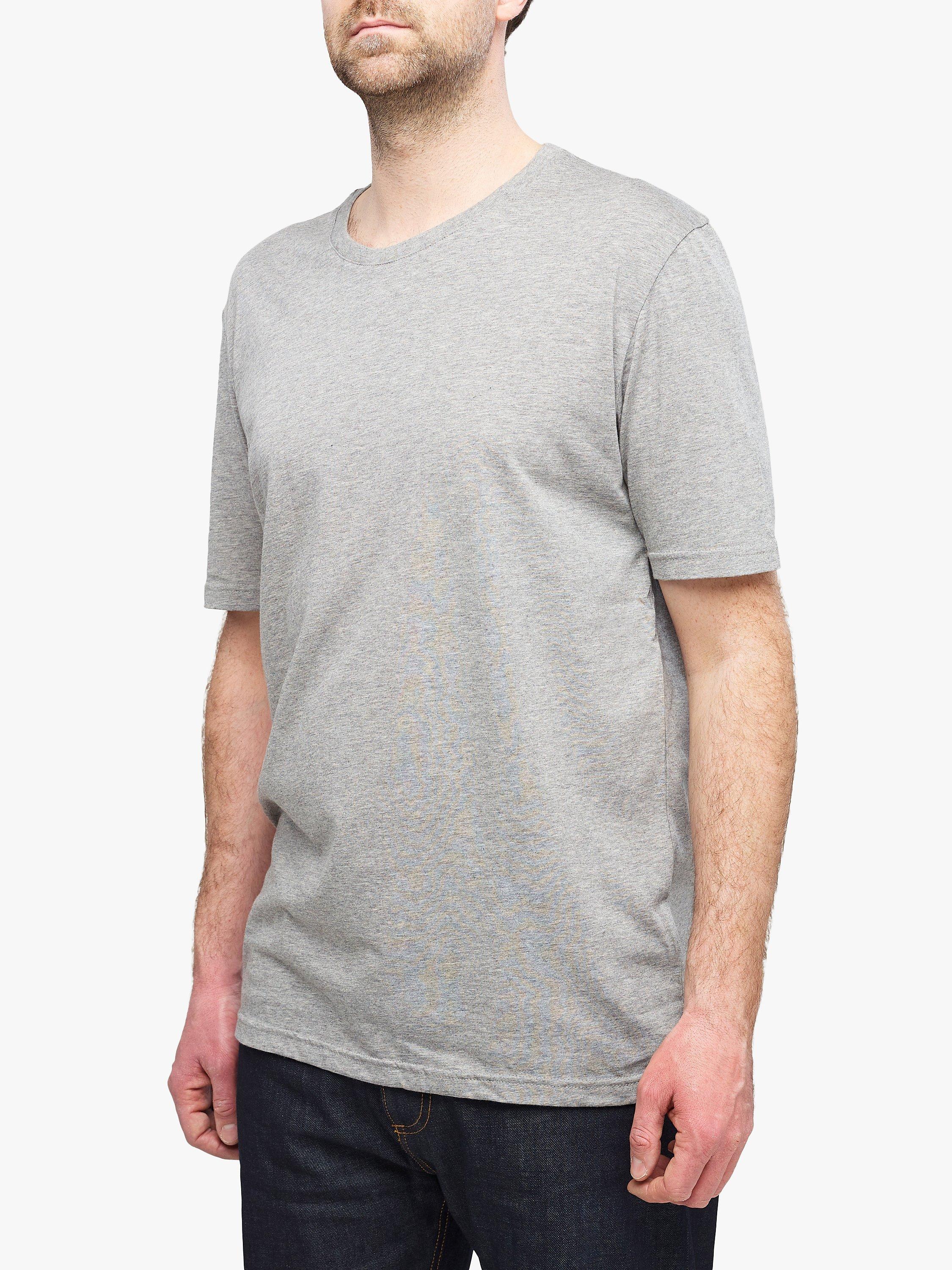 Product image 1 of 7, which shows Community Clothing Regular Fit Short Sleeve Cotton Shirt, Grey Marl, S