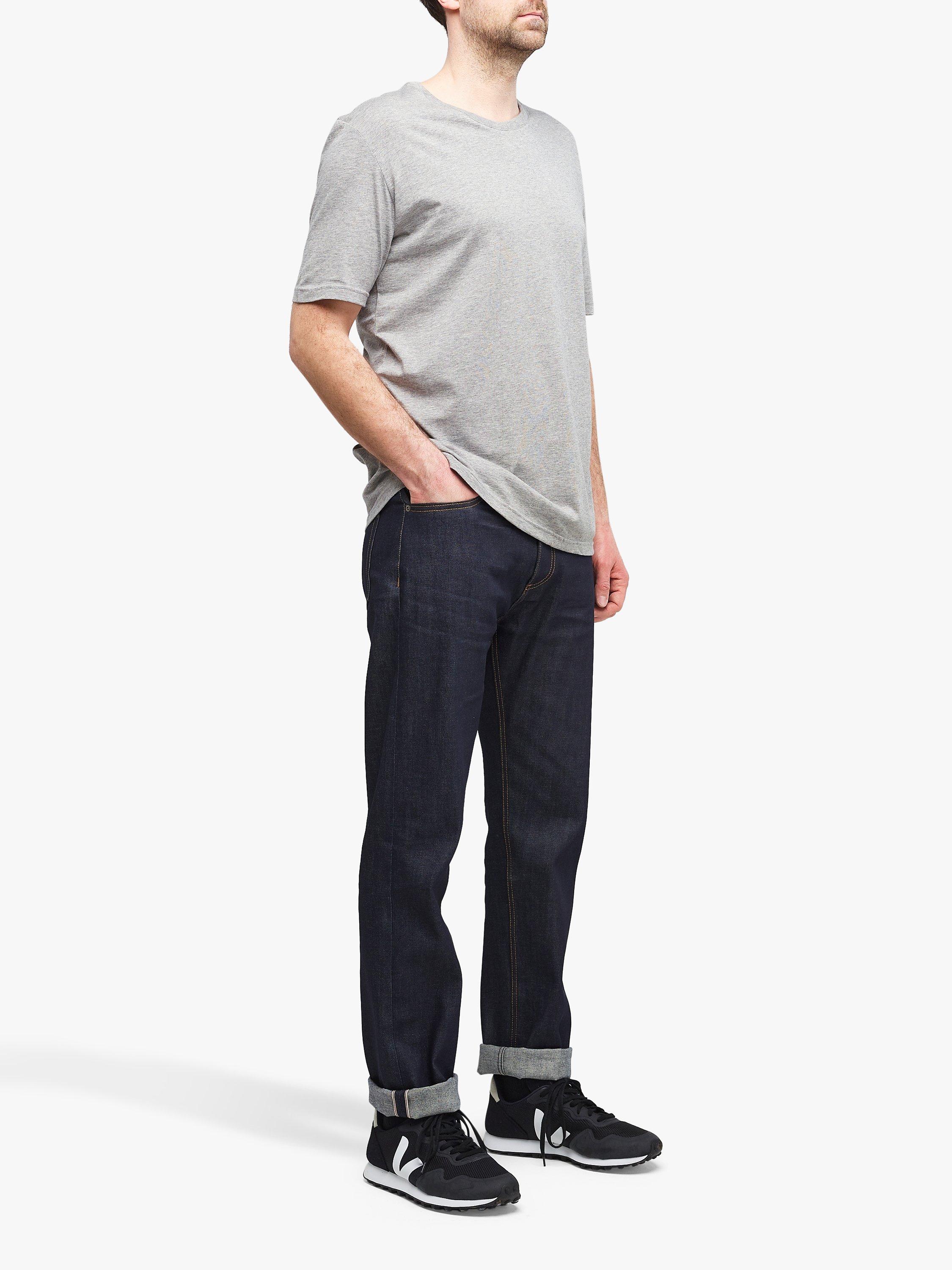 Product image 3 of 7, which shows Community Clothing Regular Fit Short Sleeve Cotton Shirt, Grey Marl, S