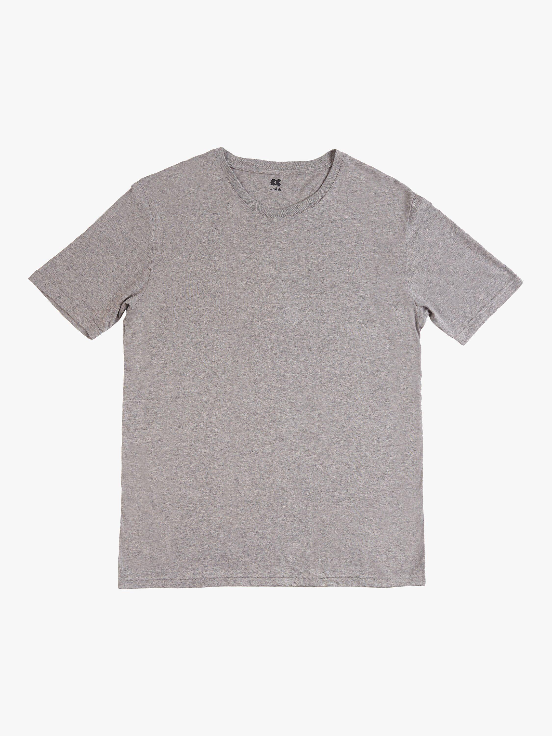 Product image 4 of 7, which shows Community Clothing Regular Fit Short Sleeve Cotton Shirt, Grey Marl, S