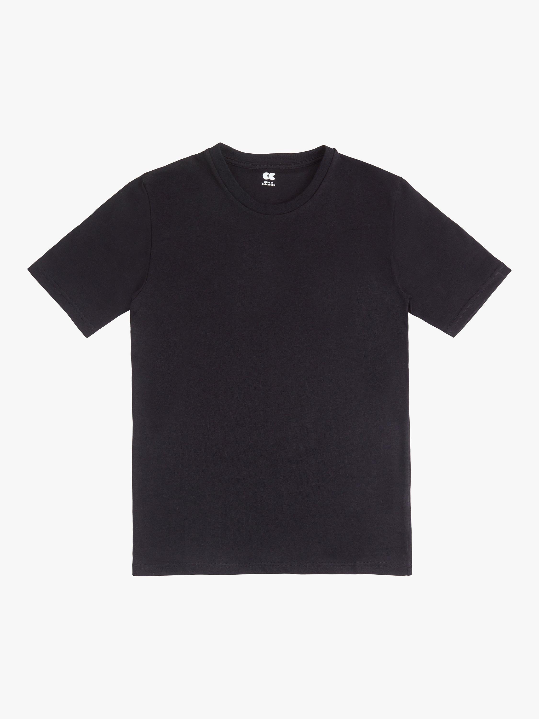 Product image 4 of 7, which shows Community Clothing Regular Fit Short Sleeve Cotton Shirt, Black, L