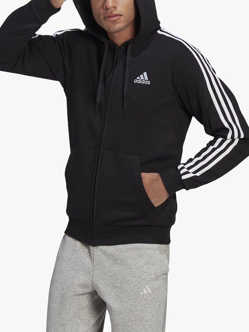 adidas Essentials Fleece 3-Stripes Full-Zip Hoodie