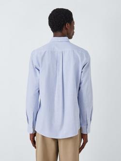 John Lewis Regular Fit Stripe Oxford Shirt - view 2, Blue