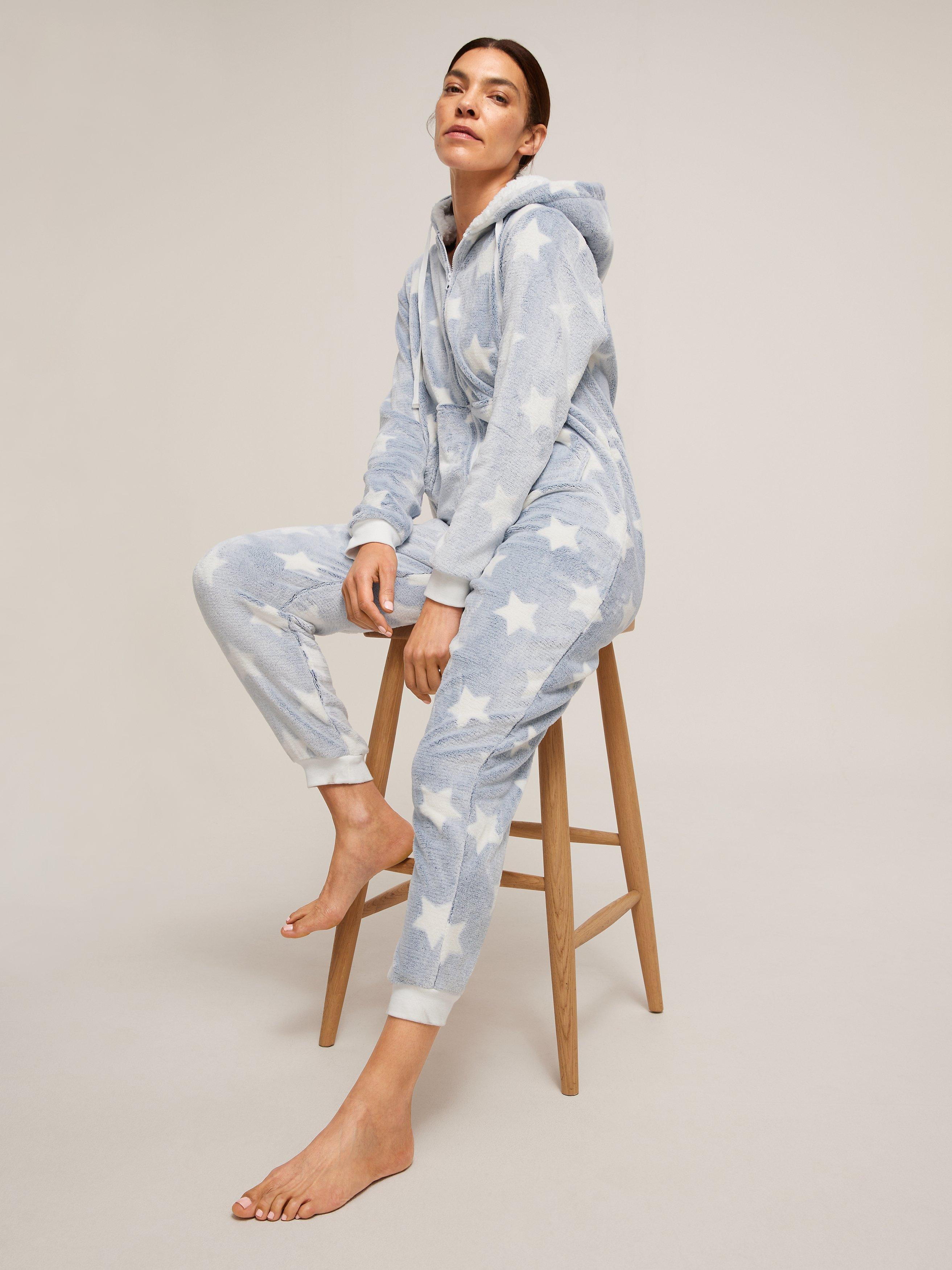 John Lewis Star Frosted Fleece Onesie