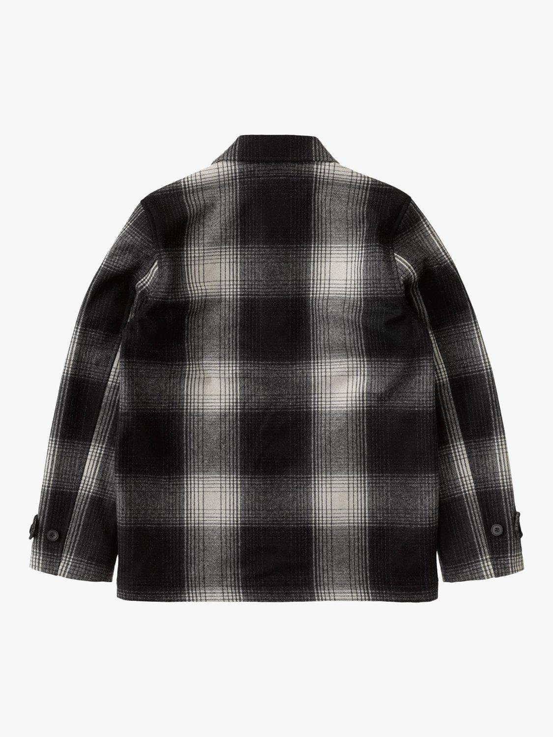 Nudie Jeans Mangan Shadow Check Jacket, Black/White