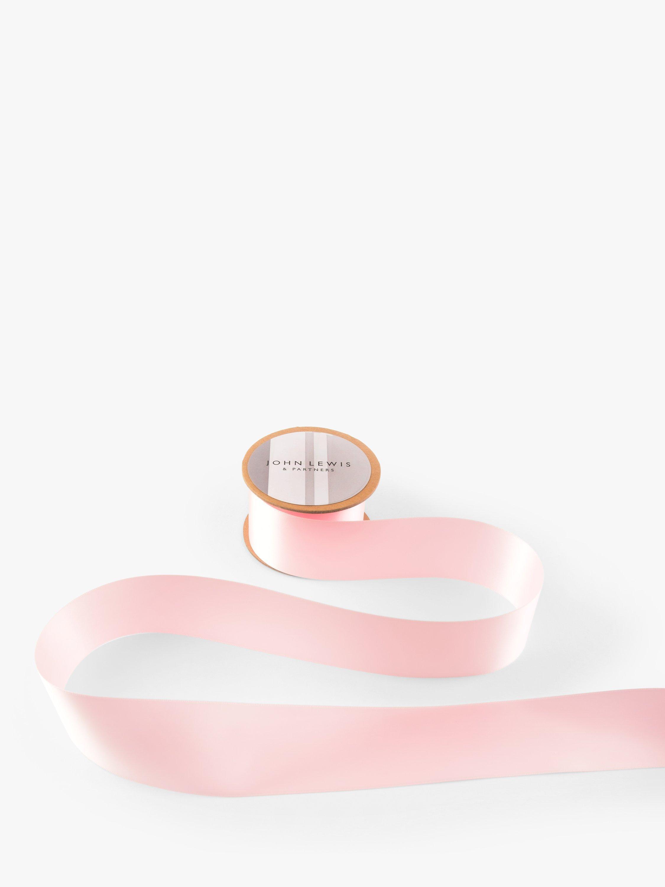 John Lewis Recycled Double Satin Ribbon, Cami, L5m x W7mm