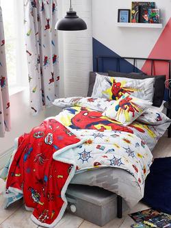 Disney Marvel Spiderman Reversible Pure Cotton Duvet Cover and Pillowcase Set, Multi - view 2, Multi