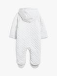 John Lewis Baby Quilt Wadded Pramsuit, Grey