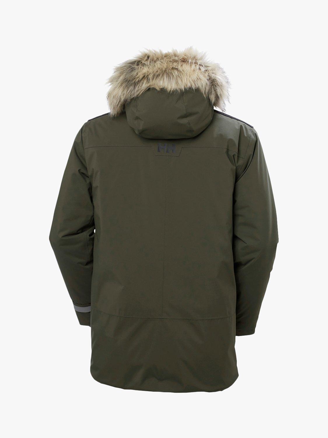 Product image 4 of 7, which shows Helly Hansen Reine Men's Waterproof Winter Parka Jacket, Utility Green, S