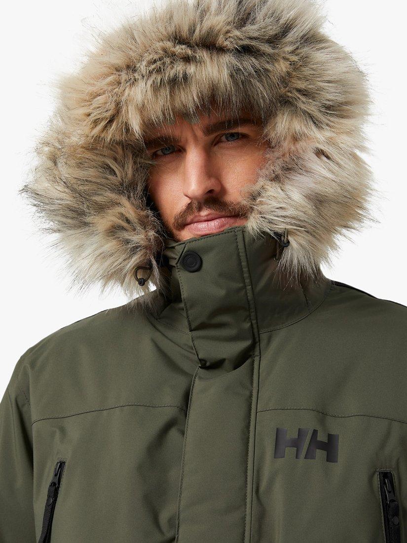 Product image 5 of 7, which shows Helly Hansen Reine Men's Waterproof Winter Parka Jacket, Utility Green, S