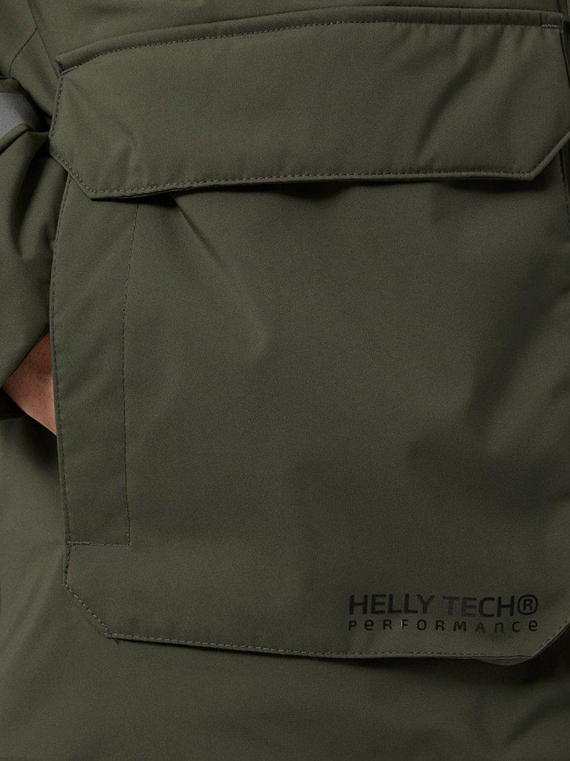 Product image 6 of 7, which shows Helly Hansen Reine Men's Waterproof Winter Parka Jacket, Utility Green, S