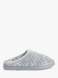 John Lewis Waffle Memory Foam Mule Slippers, Light Grey