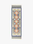 John Lewis Geometric Kelim Runner, Blue/Multi, L240 x W70cm