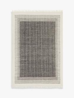 John Lewis Graded Stripe Indoor/Outdoor Rug, Black