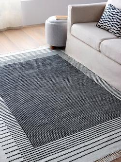 John Lewis Graded Stripe Indoor/Outdoor Rug - view 2, Black