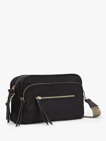 Mint Velvet Nylon Cross Body Bag - view 2, Black