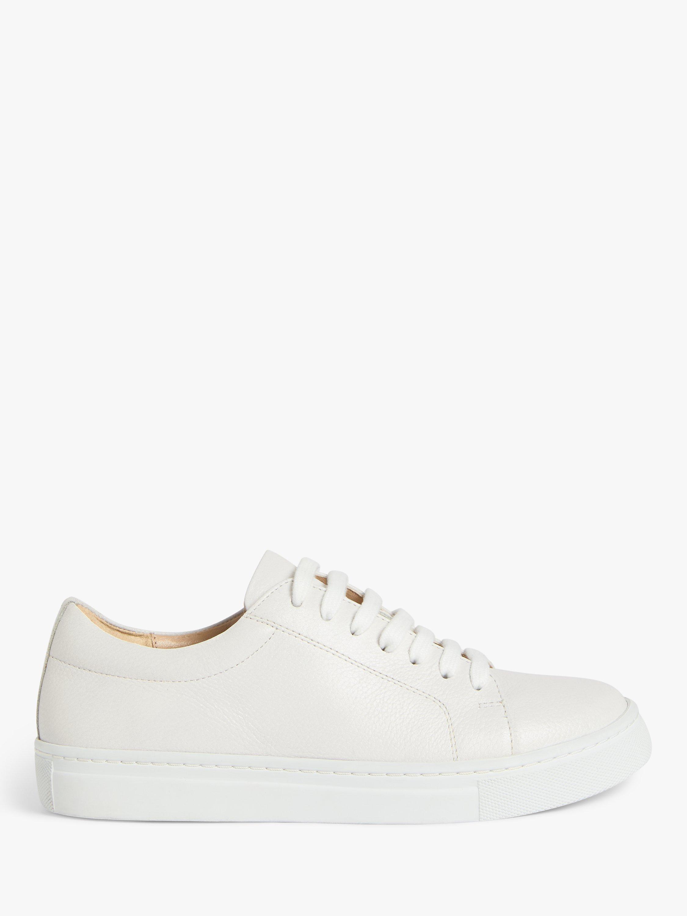 John Lewis Florette Wide Fit Leather Trainers